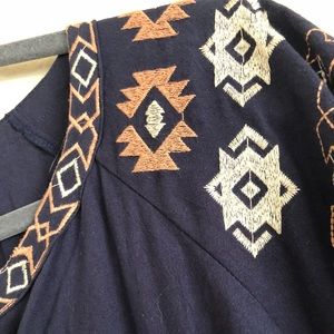 NEW W/ TAGS VELZERA EMBROIDERED MAXI DRESS NAVY L